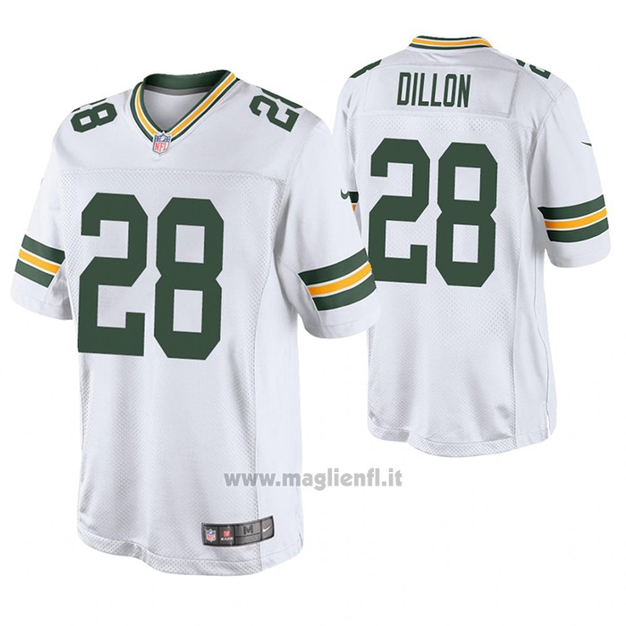 Maglia NFL Game Green Bay Packers 28 AJ Dillon 2020 Bianco